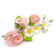 Украшение сахарное «Букет розовые розы»